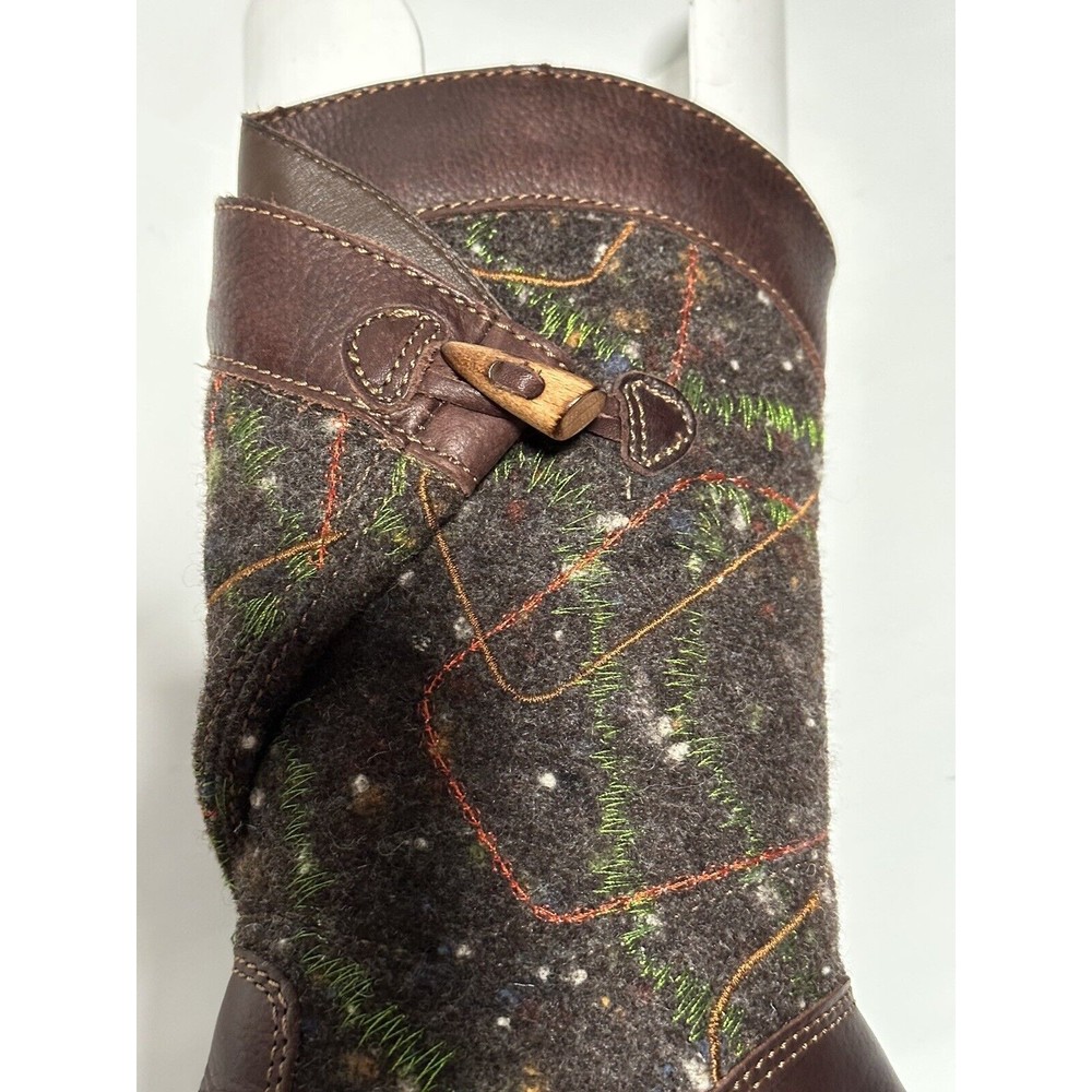 THE ART COMPANY COMFORT BOOTS ANKLE/MID CALF BROWN LEATHER /WOOL SZ 38 US 8 - Picture 8 of 16